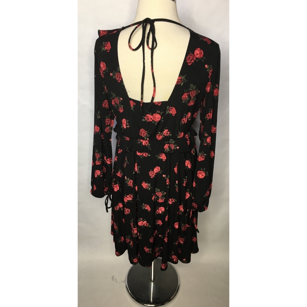 Torrid Black Floral Jersey Knit Skater Dress - Picture 4 of 7